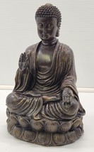 *H) Large 12&quot; Resin Buddha Statue Figure Home Decor Zen Meditation - $49.49