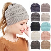 Women Baggy Warm Crochet Winter Wool Knit Ski Beanie Skull Slouchy Caps Hat - £23.97 GBP