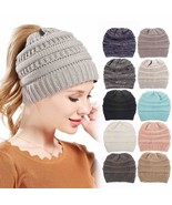 Women Baggy Warm Crochet Winter Wool Knit Ski Beanie Skull Slouchy Caps Hat - £24.03 GBP