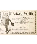 Baker&#39;s Extracts Vanilla Baking 1897 Advertisement Springfield Mass ADBN... - $19.99