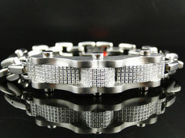 14Ct Round Diamond Bracelet in 14K White Gold Over Heavy Link Unique Bracelet  - £186.29 GBP