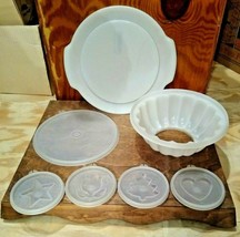 Vintage 7-Piece Tupperware Gelatin Mold Set Seals 632-4 633-4 620-4 631-4 - $11.99