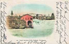 Spokane Washington~Upper Spokane Falls &amp; BRIDGE~1903 Postcard - £7.94 GBP