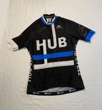 Sugoi Men’s Cycling Jersey Medium Full Zip Back Waist Pockets Short Sleeve - £11.47 GBP