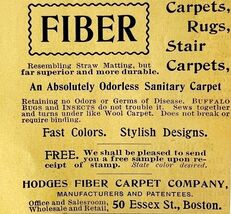 Hodges Fiber Carpet Company 1894 Advertisement Victorian Boston Mass ADBN1j - $183.92 MXN Hodges Fiber Carpet Company 1894 Advertisement Victorian Boston Mass ADBN1j - $183.92 MXN