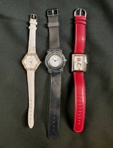 Lot of 3 Wrist Watches Y2K 90s Betty Boop Clear Water Watch White Leather Swiss - £18.25 GBP
