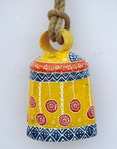 Vintage Swiss Cow Bell Metal Decorative Emboss Hand Painted Farm Animal BELL521 - £58.38 GBP