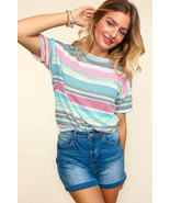 Haptics Waffle Stripe Short Sleeve T-Shirt - $42.75 CAD