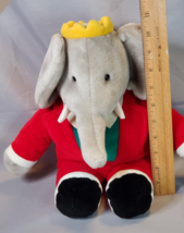 Gund Babar the Elephant 14 in. Plush 1988 King Elephant Crown Red Suit - $14.80