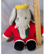 Gund Babar the Elephant 14 in. Plush 1988 King Elephant Crown Red Suit - £11.61 GBP