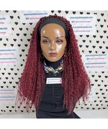 Braided Headband Wigs Goddess Box Braids With Synthetic Curly Hair Burgu... - $149.60