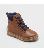 Art Class Boys Atticus Slip On Zipper Combat Boots Size 13 Cognac Color NEW - $551.57 MXN