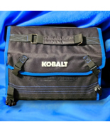 Kobalt Folding Tool Bag Utility Organizer Case Multi Pocket Blue Canvas - $34.88
