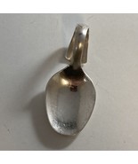 Web Sterling Silver Art Deco Curved Handle Baby Spoon 21.5g - $34.60