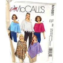 McCalls Sewing Pattern 4881 Poncho Cape Misses Plus Size 18W-24W - $9.89