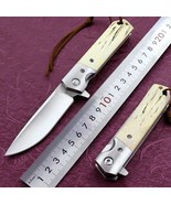 Bearing Flipper Pocket Knife Outdoor High Hardness DC53 Steel Blade Bone... - $1,204.63 MXN