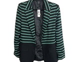 NWT Grace Elements Blk w/Stripes Blazer Suit Top Jacket Retail $69 Women... - £35.57 GBP