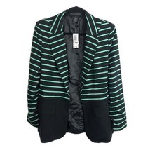 NWT Grace Elements Blk w/Stripes Blazer Suit Top Jacket Retail $69 Women... - £34.99 GBP