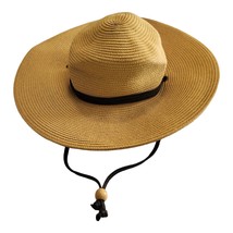 Sloggers Wide Brim Sun Hat Braided UV Protection Lanyard Brown Adjustable Medium - £11.98 GBP