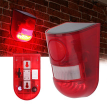 Solar Powered Led Alarm Lamp Outdoor Warning Security Flashing Light Wat... - $37.99