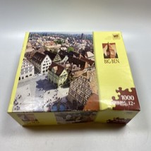 MB Big Ben New Puzzle 1000 Pieces Medieval Town Rothenburg Germany 2006 20”x26” - £6.24 GBP