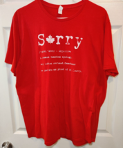 Mens Sorry Definition T-Shirt Funny Canada Apology Tee, Size XL Canadian... - $20.00