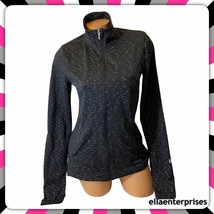 Victoria&#39;s Secret Sport Black Dash Marl VSX Full Zip Knockout Jacket - S... - £39.27 GBP