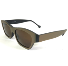 Vintage la Eyeworks Sunglasses MILES Matte Gold Brown Frames brown Lenses - £58.78 GBP
