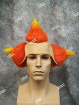 Evil Clown Wig w Bald Cap Tri Color Wings Hobo Killer Klown Creepy Bozo Insane - £12.54 GBP