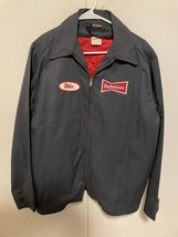Budwieser Vintage Jacket - Embroidered Unitog Jacket Sz Large long 44 - $143.55