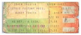 Randy Hansen Concert Ticket Stub December 28 1980 Philadelphia Pennsylvania - £27.05 GBP