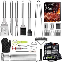 32 Pcs Grilling Accessories Bbq Grill Set, Stainless Steel Grill Tools With Stor - £38.54 GBP