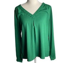 41 Hawthorne dark green blouse medium - £11.45 GBP
