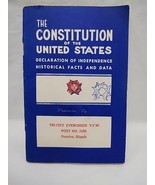 1952 Small Constitution Of The United States Historical Facts And Data B... - $442.70 MXN