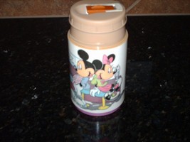 Vintage 80s Mickey and Minnie Mouse Alladin Thermos 1950s Diner 8 Ounce - £9.47 GBP