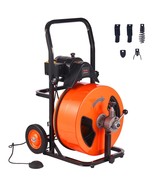 VEVOR Drain Cleaning Machine 100FT x 3/4 Inch, Sewer Snake Machine Auto ... - €1.472,73 EUR