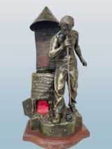 Victor Rousseau 1865-1954 Souffleur de Verra -Glassblower Sculpt Lamp Br... - $755.56