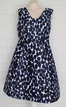 Kate SpadeNew York Blue Black Leopard Print 12 Fit &amp; Flare Side Pockets ... - $41.58