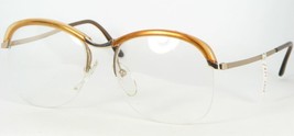 Logo Paris 08 120 Gold Amber Eyeglasses Glasses Frame 52-16-130mm (Notes) - $60.65