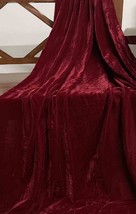 Micro Velvet non stretch Fabric in Red color Velvet Dress, Gown Fabric -... - £5.08 GBP+