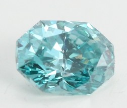 Radiant Cut Loose Diamond (0.49 Ct,Ocean Blue Color,VS1 Clarity) - £443.22 GBP