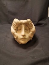 Vintage Hayes Parker Stone Face Shell Sculpture Candle Holder Signed 1987 - £41.76 GBP