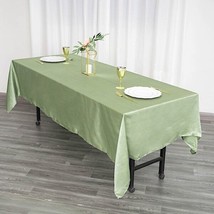 Sage Green 60X102&quot;&quot; Rectangle Satin Tablecloth Wedding Party Home Banquet Linens - £12.46 GBP