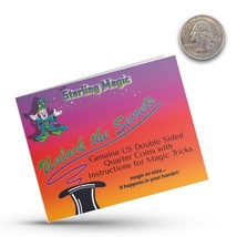 Genuine US Double Sided Quarter Coins With Instructions for Magic Tricks - £8.64 GBP+