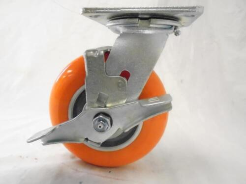 Rueda Giratoria Con Freno 6x2 Access Casters 6AEMPSB - Poli Sobre Poli, 900 Lbs Capacidad