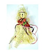 Princess Teddy Bear Plush Floral Lace Ornament 9 x 4 x 2-in Vintage 1983... - $23.68 CAD