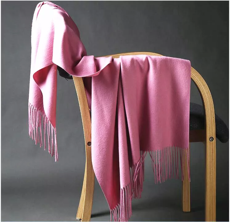 Wholesale 100% Cashmere Blanket Scarf Shawl Soft Scotland Wool USA Seller(Pink) - £20.95 GBP