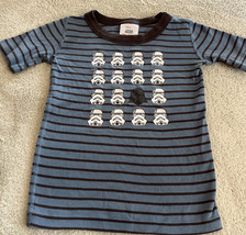 Hanna Andersson Star Wars Boys Blue Stormtrooper Short Sleeve Pajama Shirt 5 - $9.31