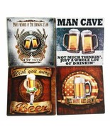 Ebros Beer Lovers Man Cave Brewery Tankard Logo Ceramic Coaster Set Of 4... - $23.42 CAD