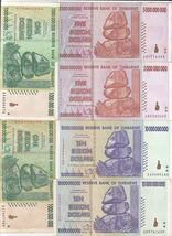Zimbabwe, Collection of 6 Banknotes, XF+ - $20.91